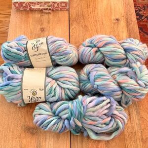 5 Skeins Yarn Bee Stretched Taffy Chunky Yarn